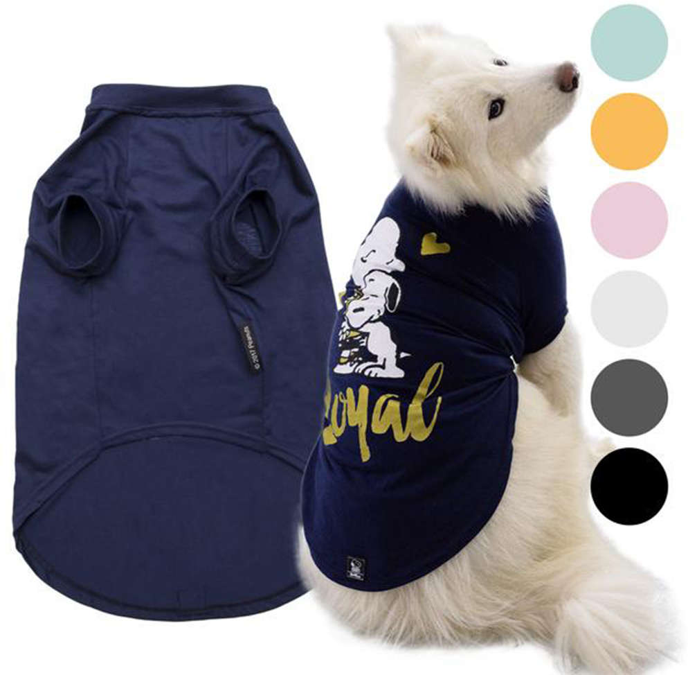 Camiseta Zooz Pets Charlie Snoopy Loyal Azul Marinho - Tam. G