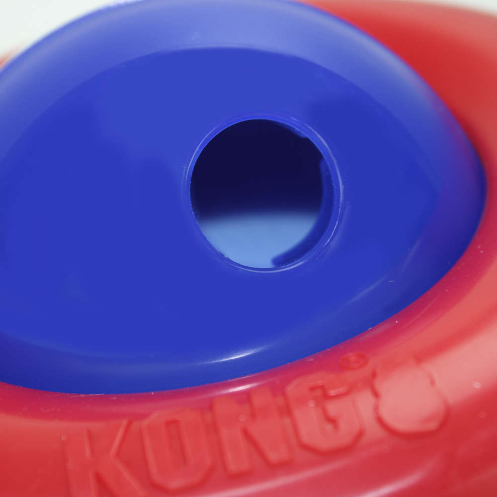 Brinquedo KONG Puzzle Gyro PGY1 Vermelho e Azul para Cães - Tam. G