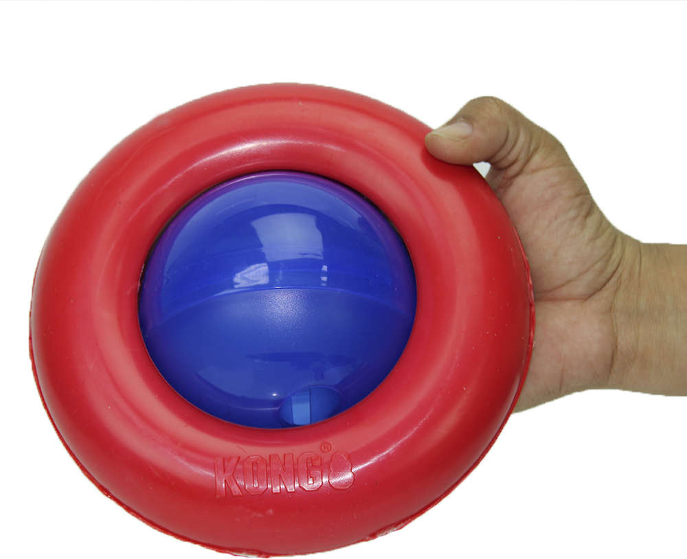 Brinquedo KONG Puzzle Gyro PGY1 Vermelho e Azul para Cães - Tam. G