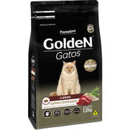 Ração Golden Gatos Adultos Castrados Carne - 1 Kg