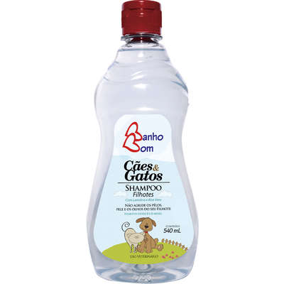 Shampoo Banho Bom Filhotes para Cães e Gatos