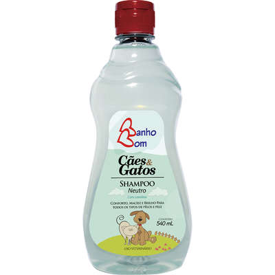 Shampoo Banho Bom Neutro para Cães e Gatos