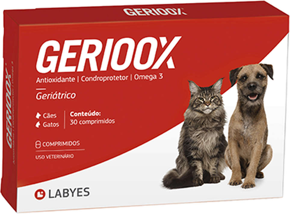 Antioxidante Labyes Gerioox Condroprotetor para Cães e Gatos - 30 comprimidos