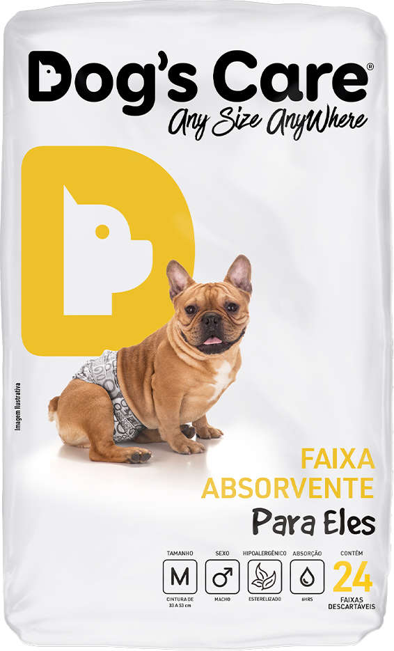 Faixa Absorvente Dog's Care Para Eles 24 Unidades - Tam. M