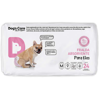 Fralda Absorvente Dog's Care Para Elas  - Tam. M
