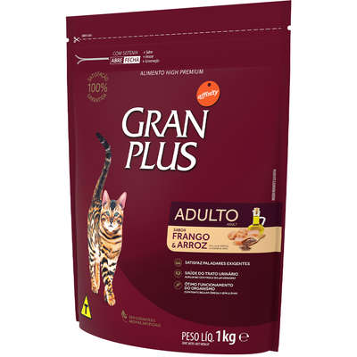 Ração Affinity PetCare Gran Plus Frango e Arroz para Gatos Adultos - 1 Kg
