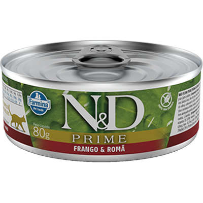 Ração Úmida Lata Farmina N&D Prime Grain Frango & Romã para Gatos Adultos - 80 g