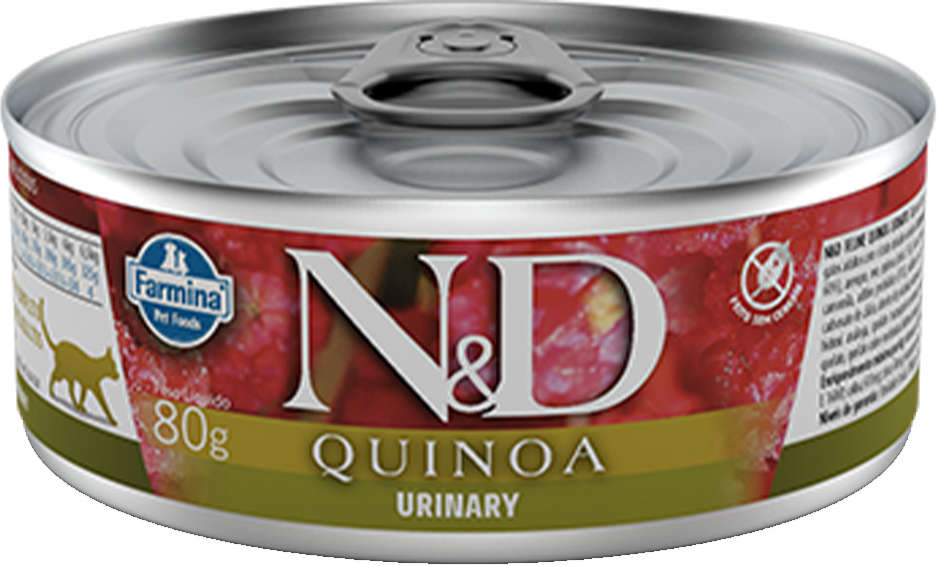 Ração Úmida Lata Farmina N&D Quinoa Urinary para Gatos Adultos - 80 g