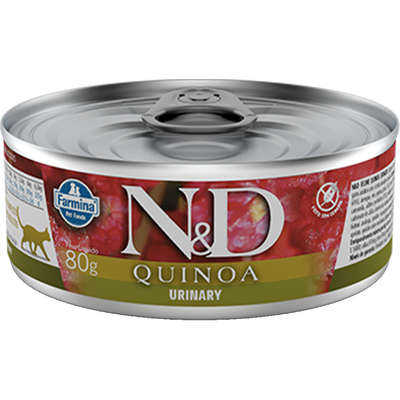 Ração Úmida Lata Farmina N&D Quinoa Urinary para Gatos Adultos - 80 g