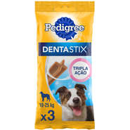 Petisco Pedigree Dentastix para Cães Adultos Porte Médio Sabor Carne - 3 Unidades