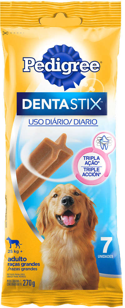 Petisco Pedigree Dentastix para Cães Adultos Porte Grande Cuidado Oral - 7 Unidades