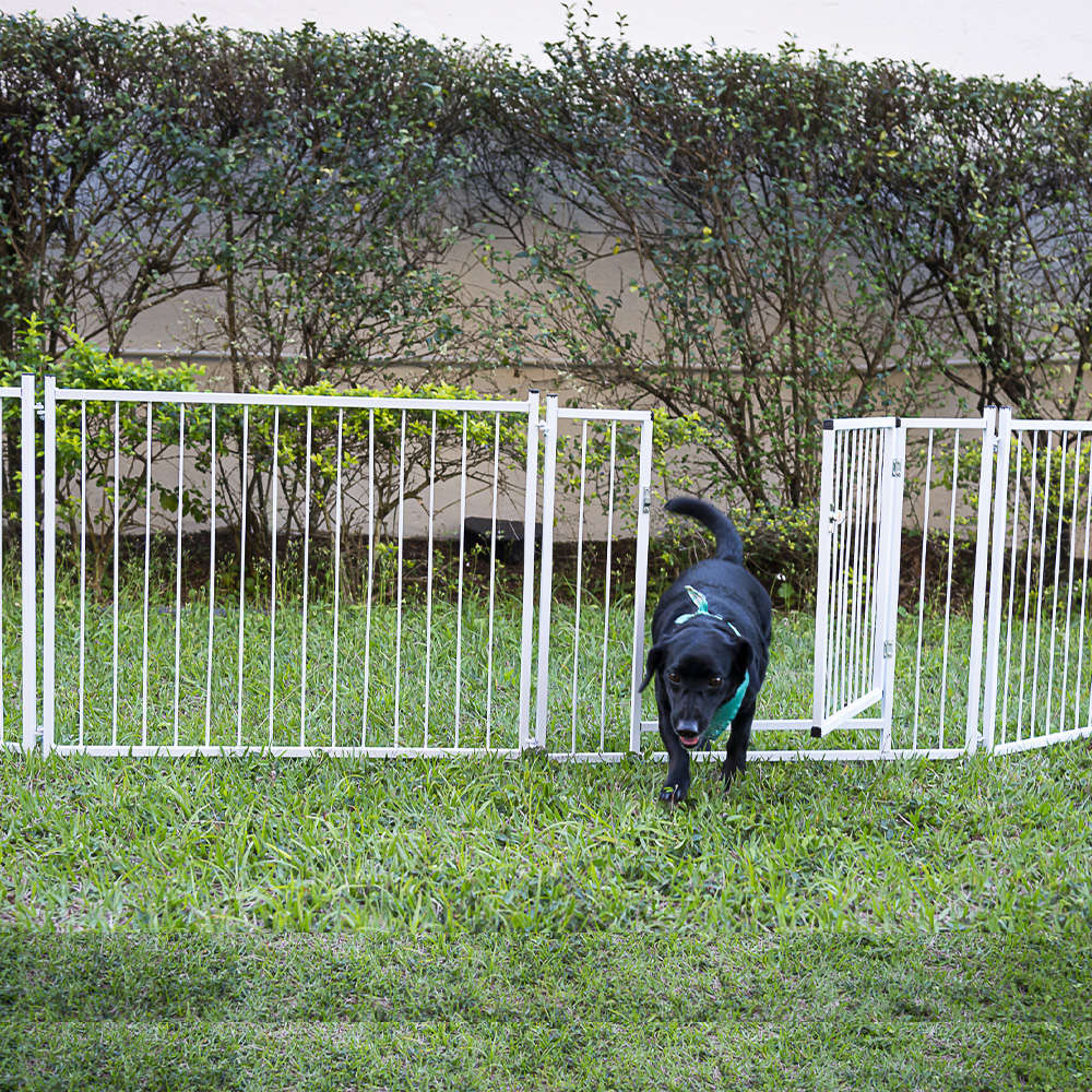 Cerca NF Pet Modular Branca com Portão - Branca