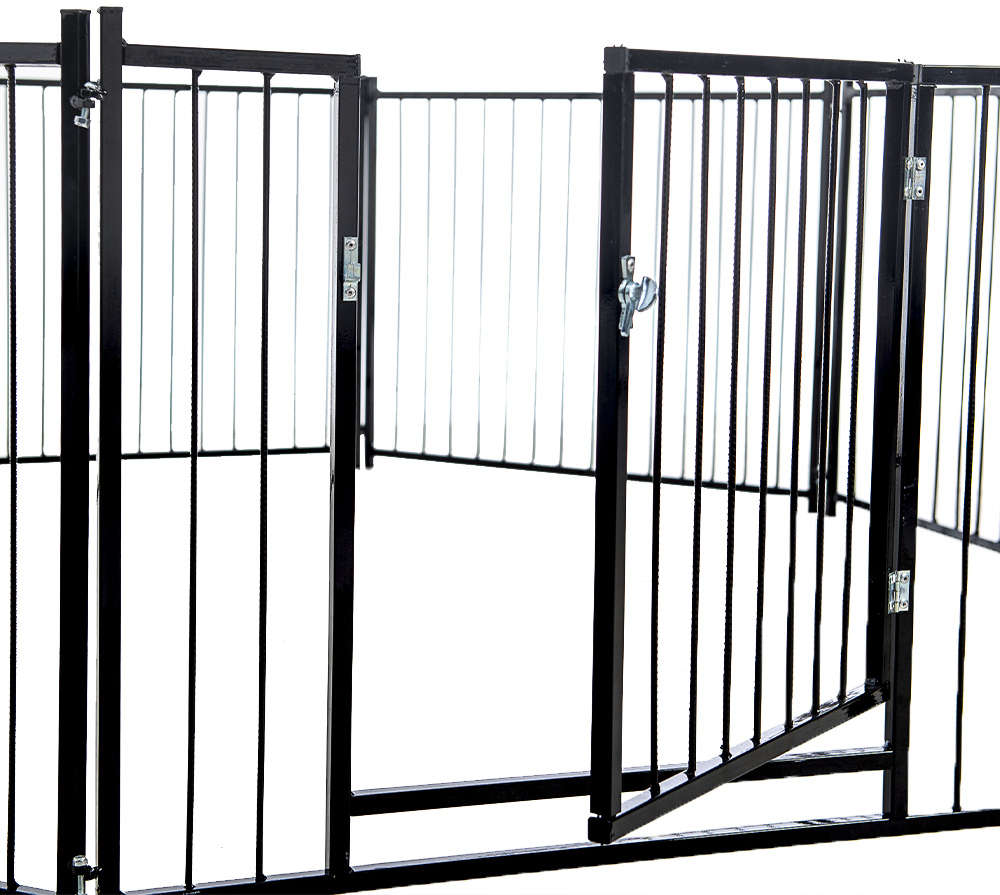 Cerca NF Pet Modular Preta com Portão - Preta