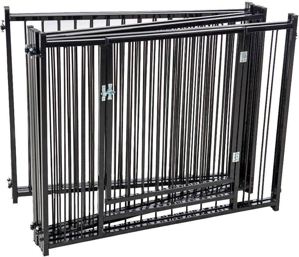 Cerca NF Pet Modular Preta com Portão - Preta