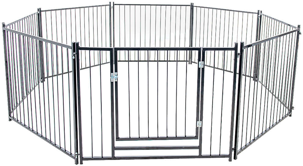 Cerca NF Pet Modular Preta com Portão - Preta
