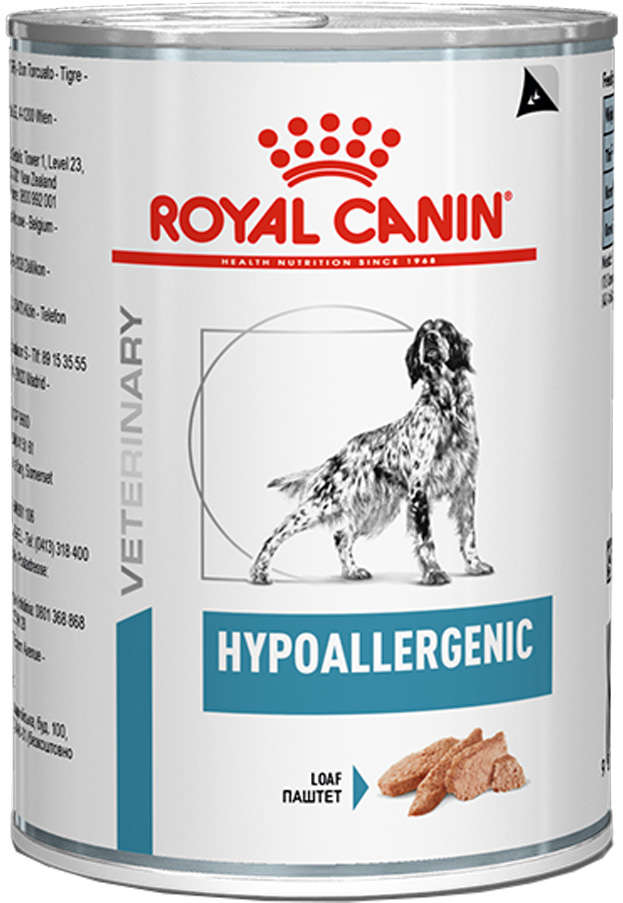 Ração Royal Canin Lata Canine Veterinary Diet Hypoallergenic Wet para Cães - 400 g
