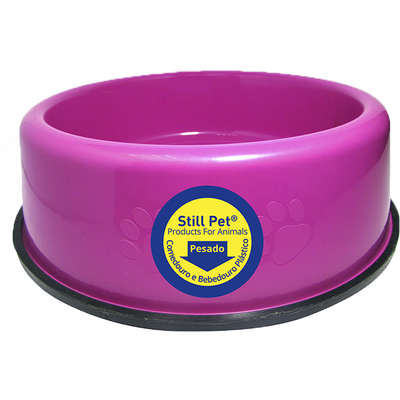 Comedouro e Bebedouro Still Pet Pesado Rosa para Cães