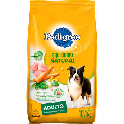 Ração Pedigree Equilíbrio Natural para Cães Adultos de Raças Médias e Grandes - 10,1 Kg