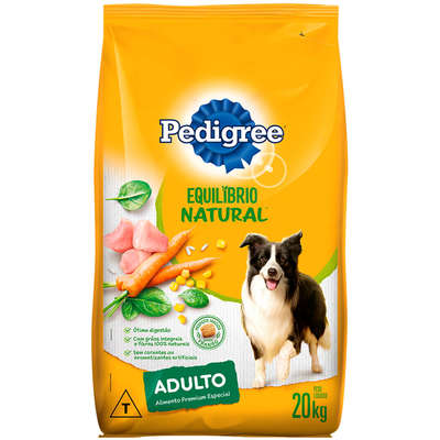 Ração Pedigree Equilíbrio Natural para Cães Adultos de Raças Médias e Grandes - 20 Kg