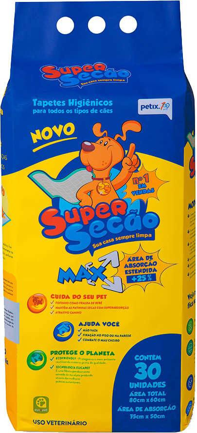 Tapete Higiênico Petix Super Secão Max - 30 Unidades