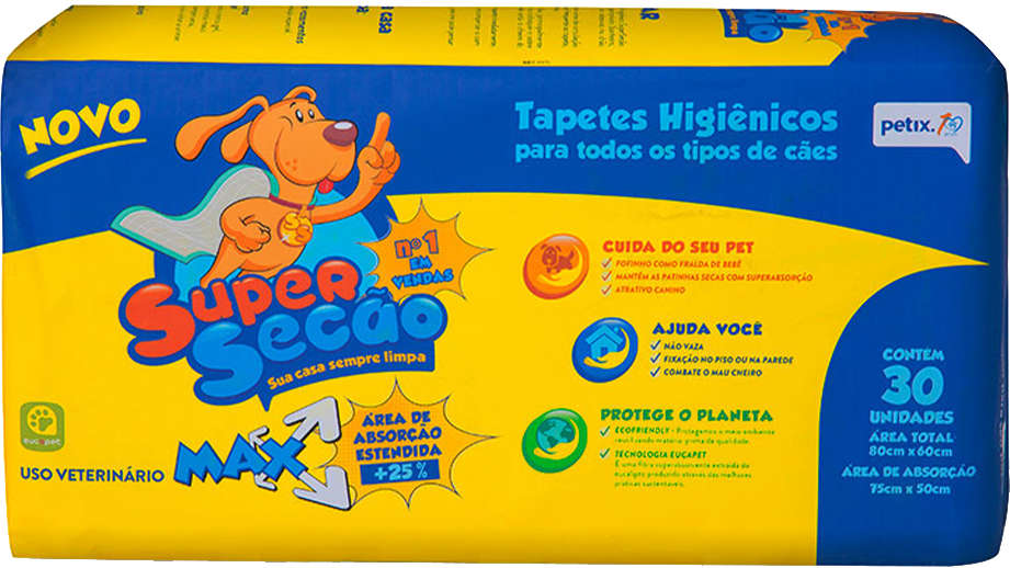 Tapete Higiênico Petix Super Secão Max - 30 Unidades