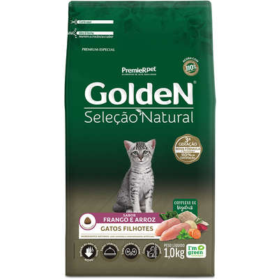 Ração Golden Premier Pet Seleção Natural para Gatos Filhotes - 1 Kg