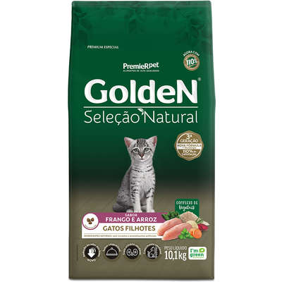 Ração Golden Premier Pet Seleção Natural para Gatos Filhotes - 10,1 Kg