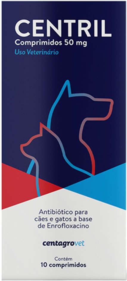 Antibiótico Centagro Vet Centril para Cães e Gatos - 50 Mg