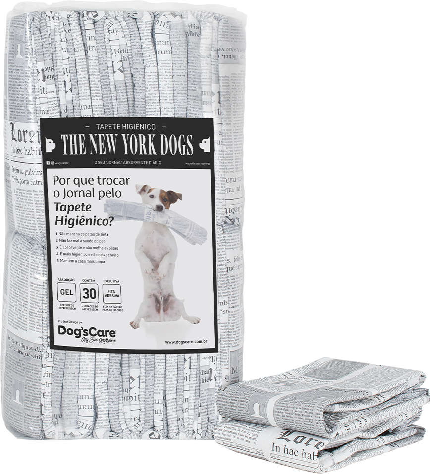 Tapete Higiênico Dog's Care The New York Dogs Grande - 30 Unidades