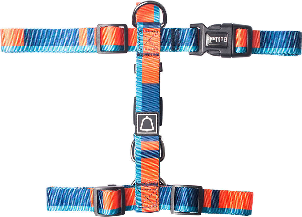 Peitoral H Bellbold Cali Multicor para Cães - Tam. P