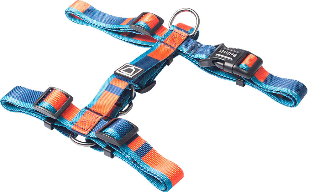 Peitoral H Bellbold Cali Multicor para Cães - Tam. P