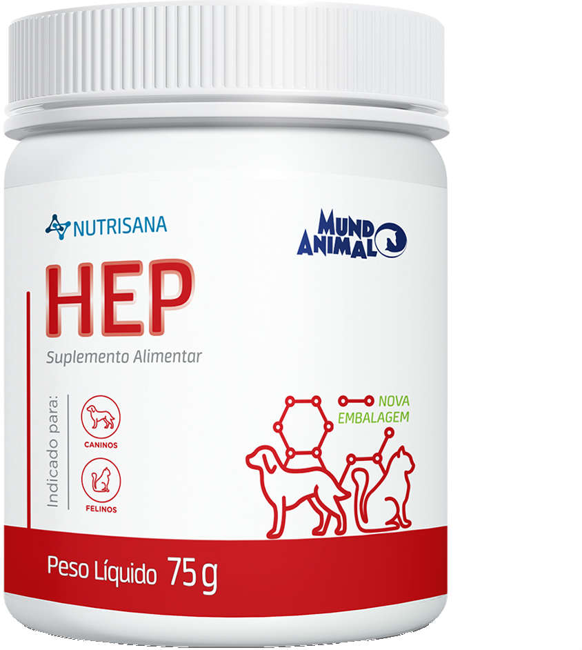 Suplemento Alimentar Hep Mundo Animal Nutrisana para Cães e Gatos - 75 g