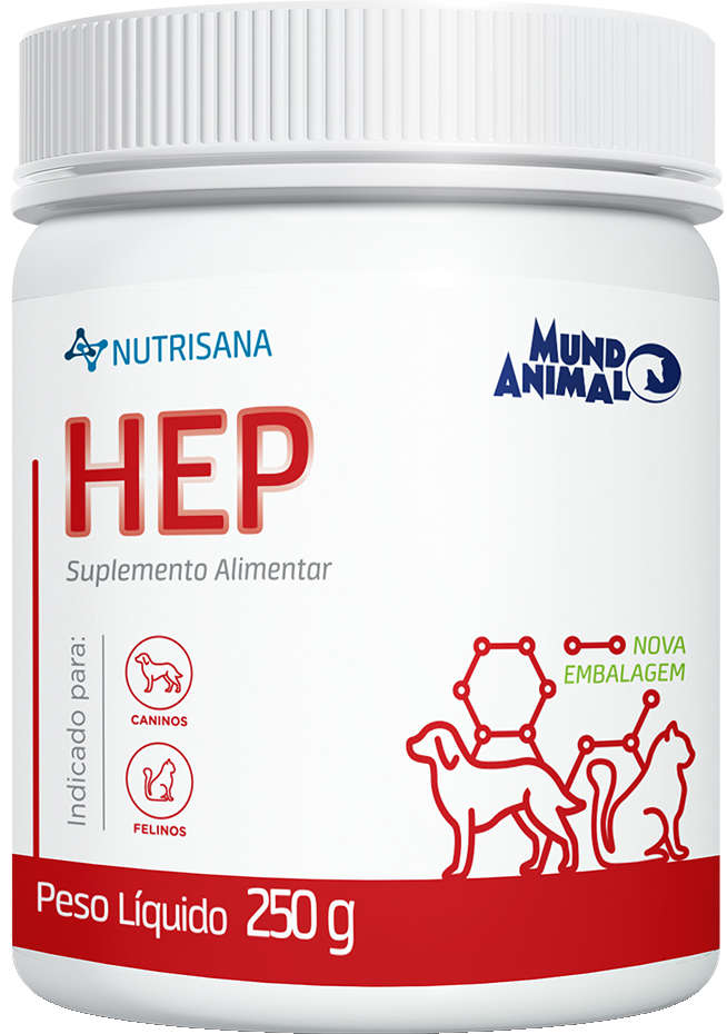 Suplemento Alimentar Hep Mundo Animal Nutrisana para Cães e Gatos - 250 g