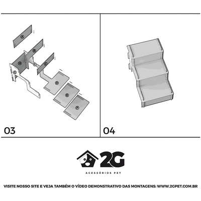 Escada 2G Acessórios Pet Geométrica para Cães - Geométrica