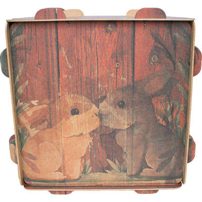 Toca Cubo 2G Acessórios Pet Madeira Envelhecida para Coelhos - Madeira Envelhecida