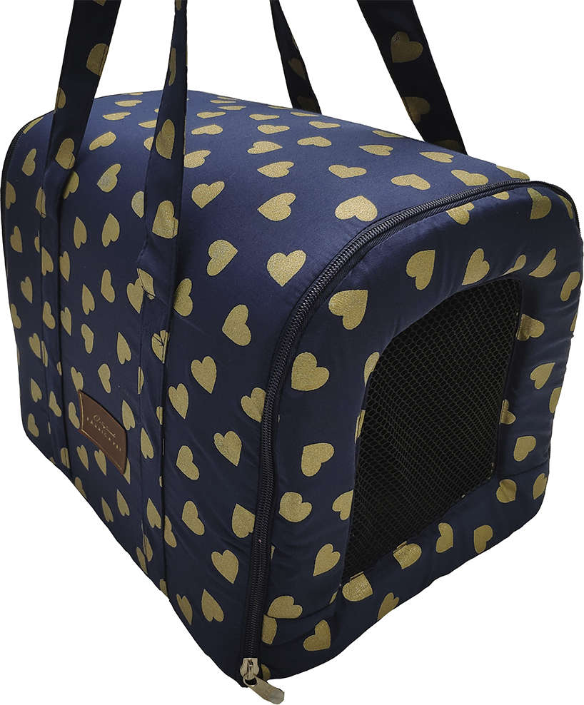 Bolsa de Transporte Fábrica Pet Fechada Love Azul - Azul