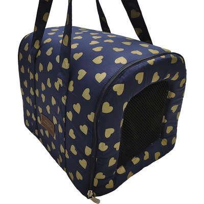 Bolsa de Transporte Fábrica Pet Fechada Love Azul