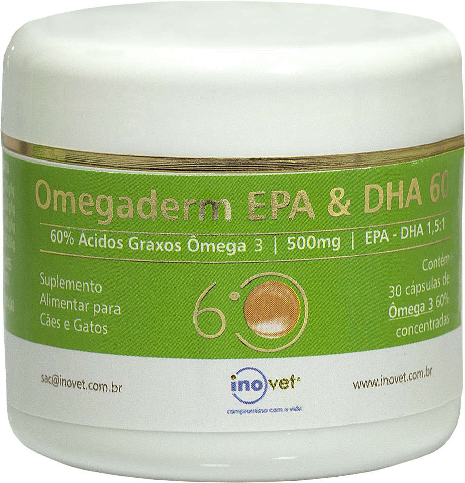 Suplemento Inovet Omegaderm 30 Cápsulas 60% - 500 mg
