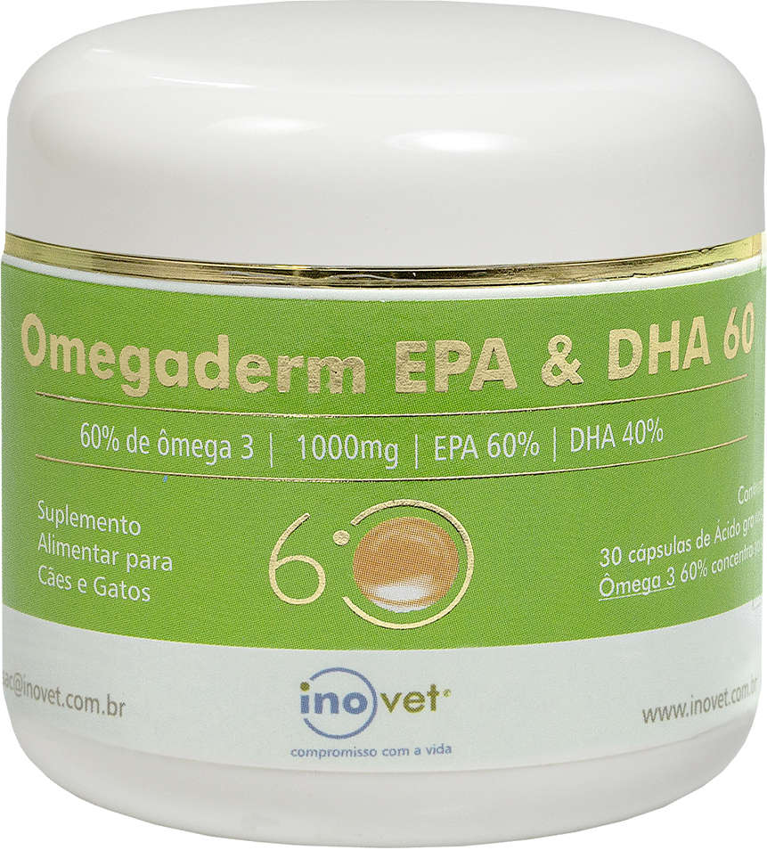 Suplemento Inovet Omegaderm 30 Cápsulas 60% - 1000 mg