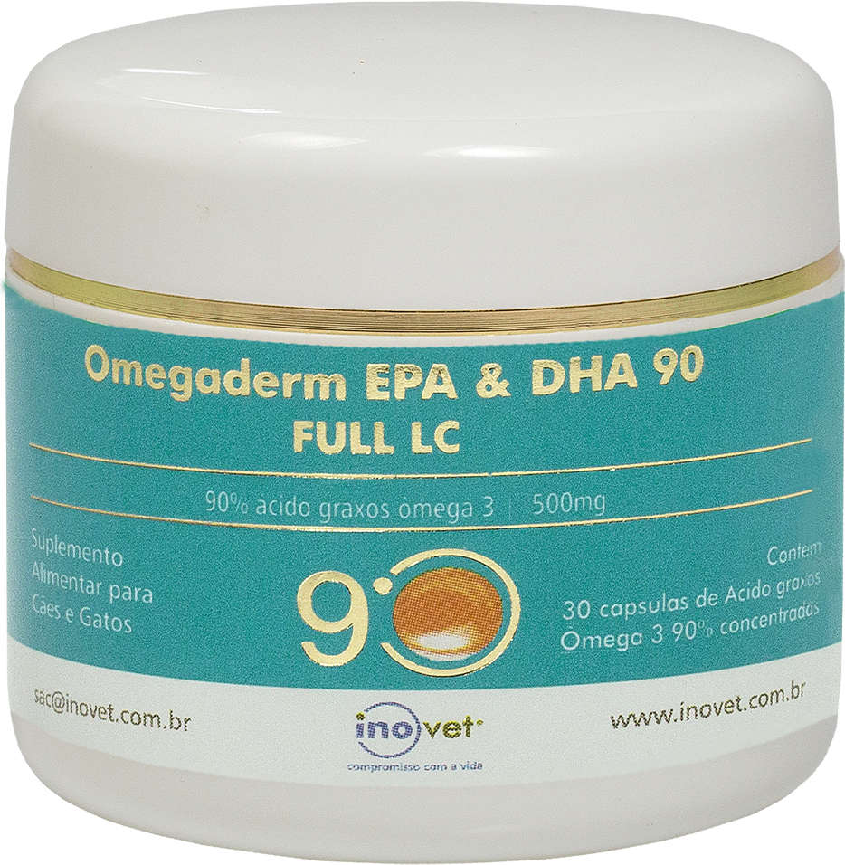 Suplemento Inovet Omegaderm 30 Cápsulas 90% - 500 mg
