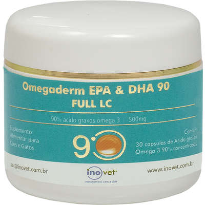 Suplemento Inovet Omegaderm 30 Cápsulas 90% - 500 mg
