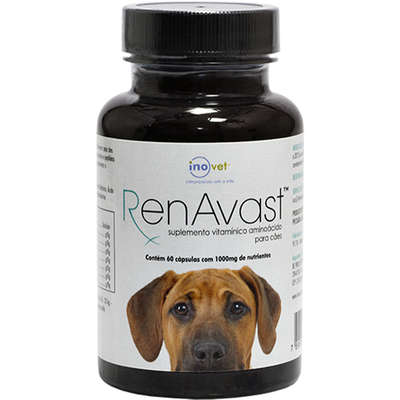 Suplemento Vitamínico Aminoácido Inovet Renavast para Cães - 1000 mg