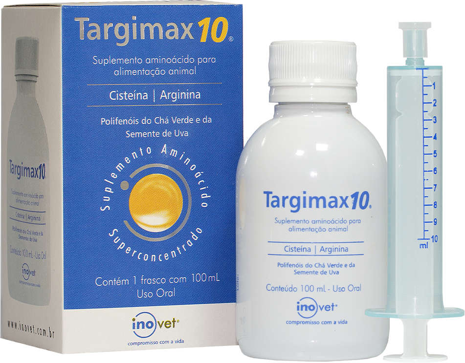 Suplemento Vitamínico Aminoácido Inovet Targimax 10 para Cães e Gatos - 100 mL