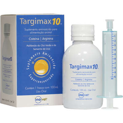 Suplemento Vitamínico Aminoácido Inovet Targimax 10 para Cães e Gatos - 100 mL