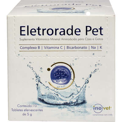 Suplemento Vitamínico Mineral Aminoácido Inovet Eltrorade Pet para Cães e Gatos - Tabletes