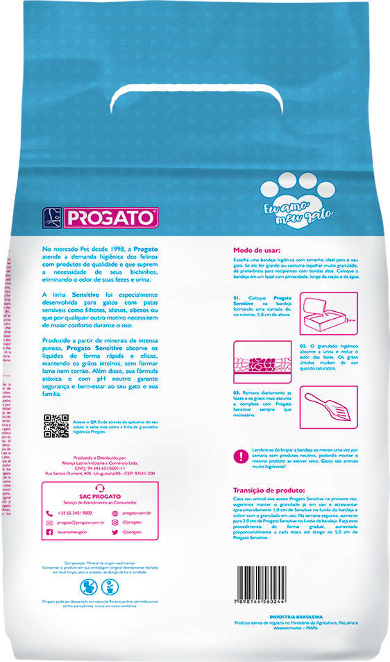 Granulado Higiênico ProGato Sensitive - 1,8Kg