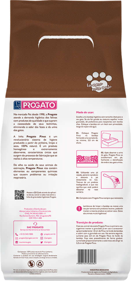 Granulado Higiênico ProGato Pinus - 5Kg