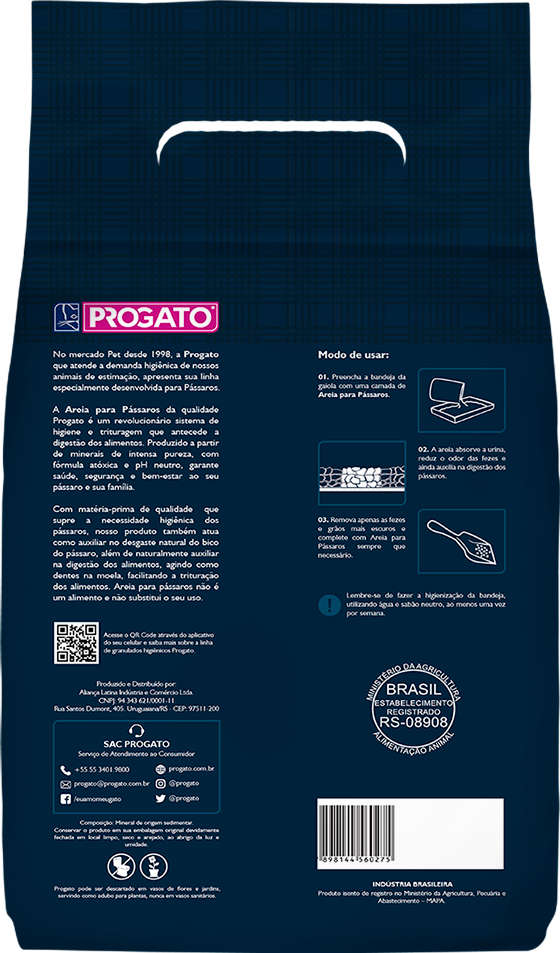 Areia Higiênica ProGato para Pássaros - 1,3Kg