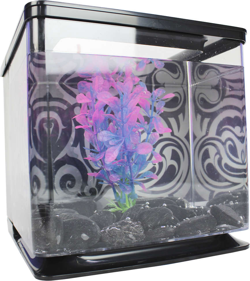 Planta Plástica Soma Economy Rosa e Azul (Mod.423) - 10 cm