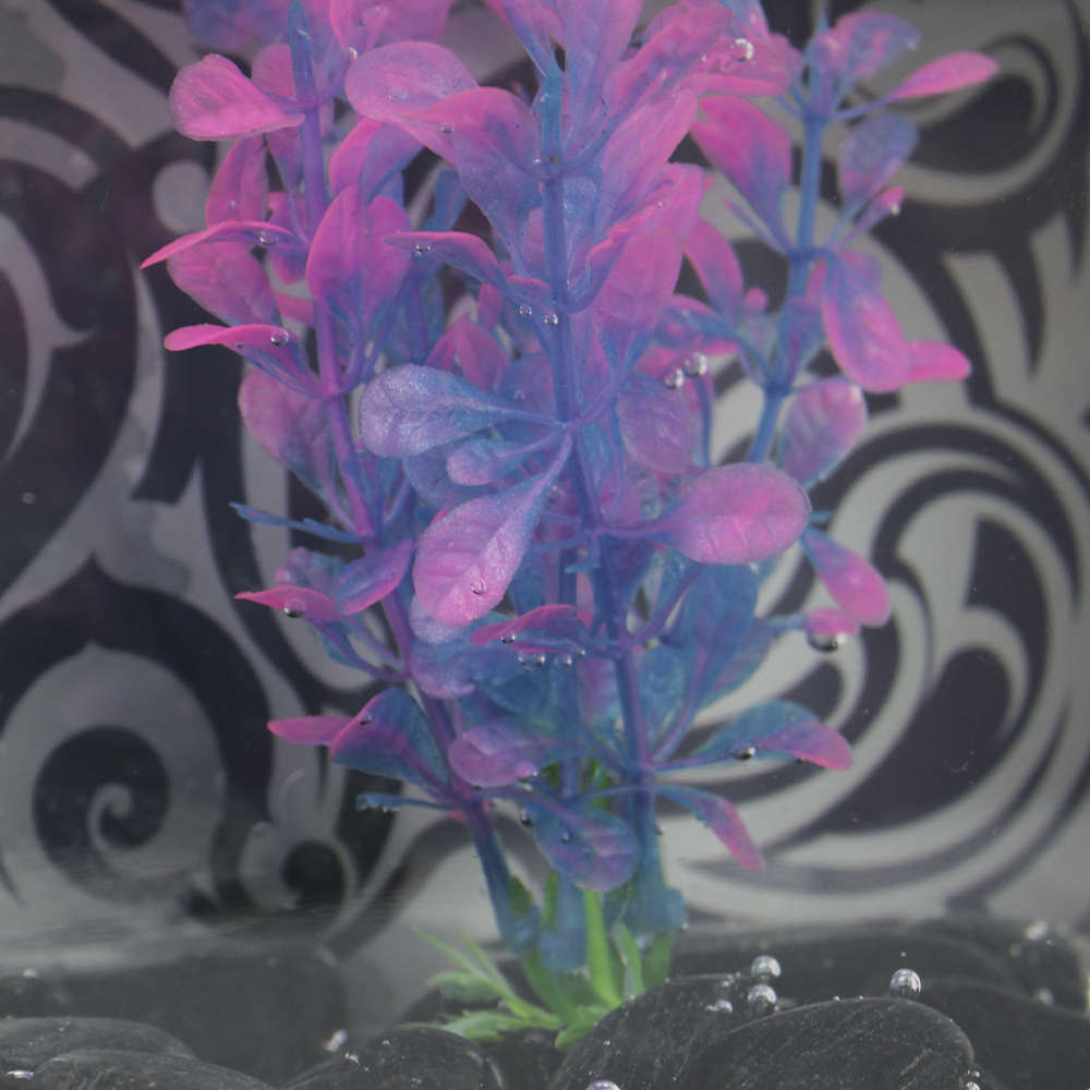 Planta Plástica Soma Economy Rosa e Azul (Mod.423) - 10 cm